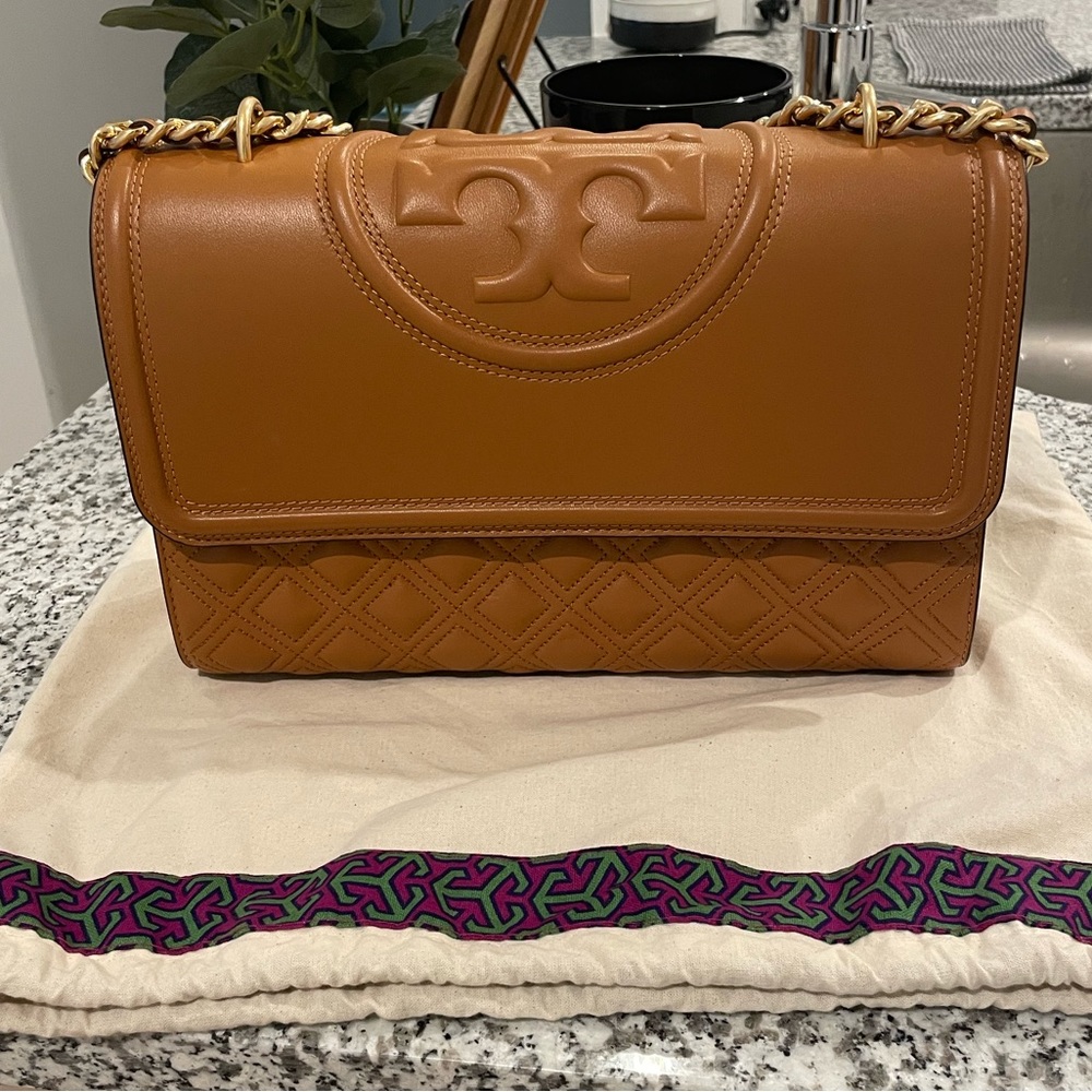 Tory Burch Fleming Convertible Shoulder Bag - Kobicha color (sold out color)